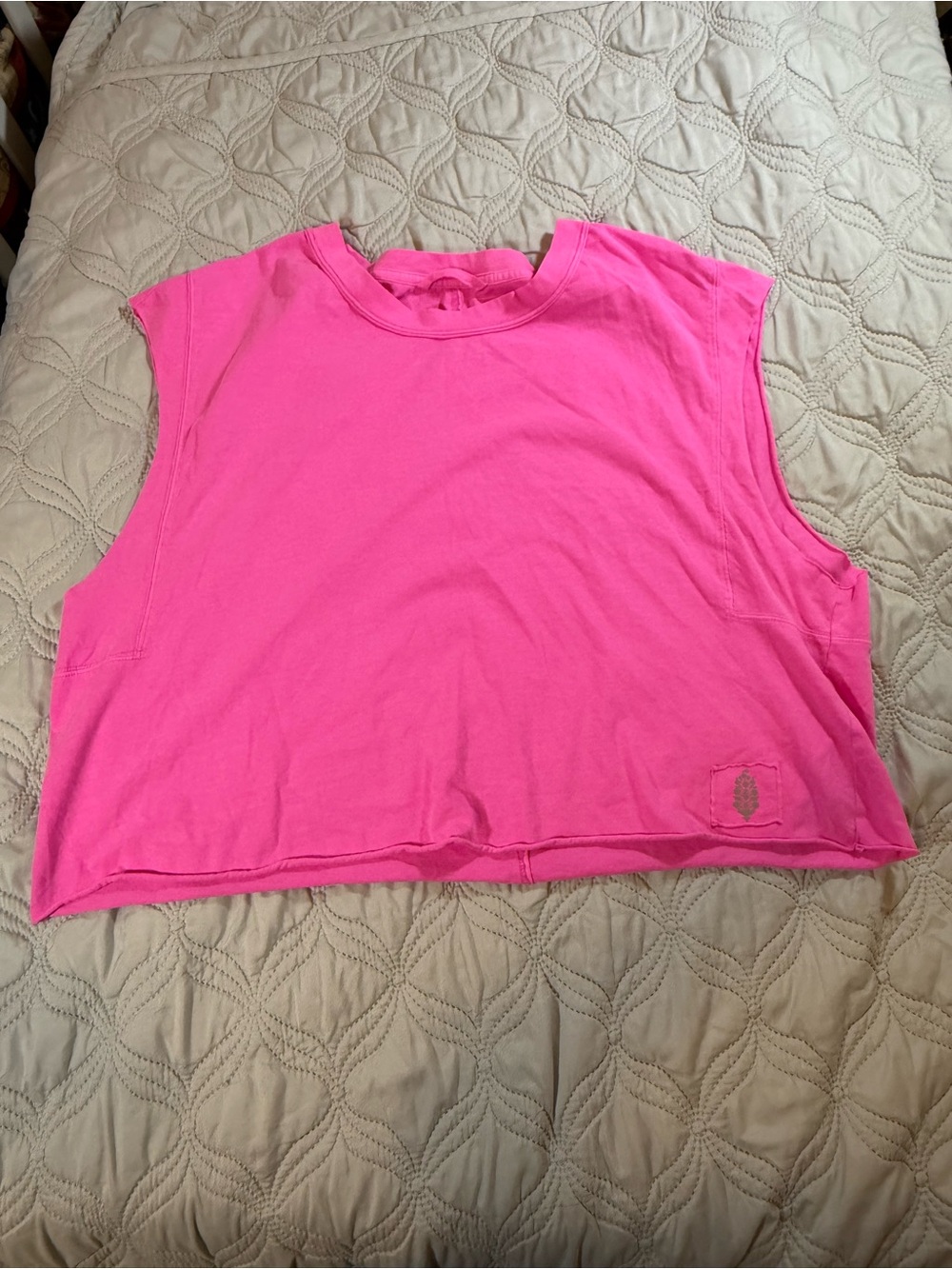 FP Movement Hot Pink Cropped Muscle Tank Large